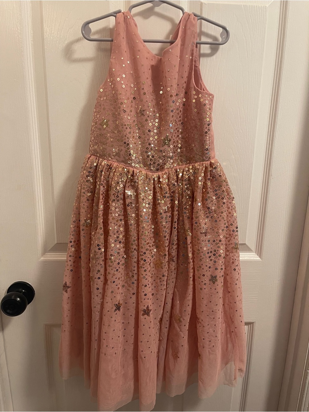 H&M Dusty Pink Sequin Tulle Party Dress for Kids